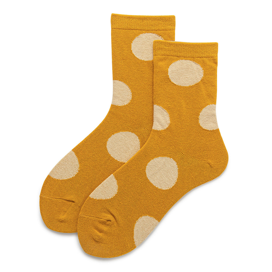 Vintage Large Polka Dot Over-the-Knee Socks Women N6H013