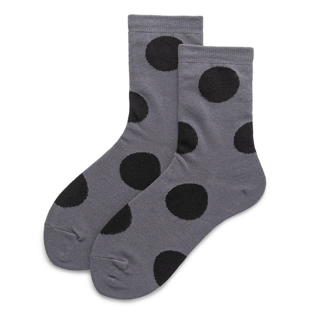 Vintage Large Polka Dot Over-the-Knee Socks Women N6H013