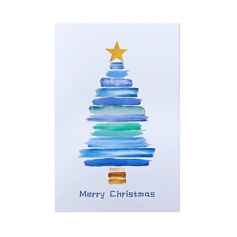 Watercolor Christmas Tree Greeting Cards with Envelopes N6K299