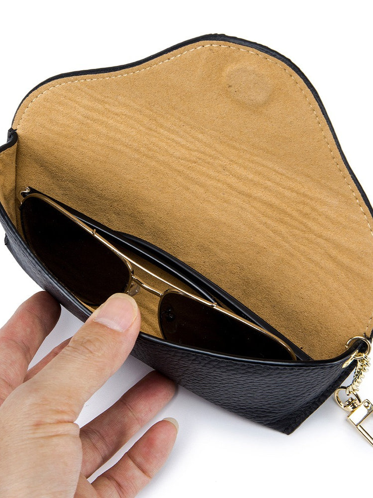 Genuine Leather Creative Portable Sunglasses Case N6C281