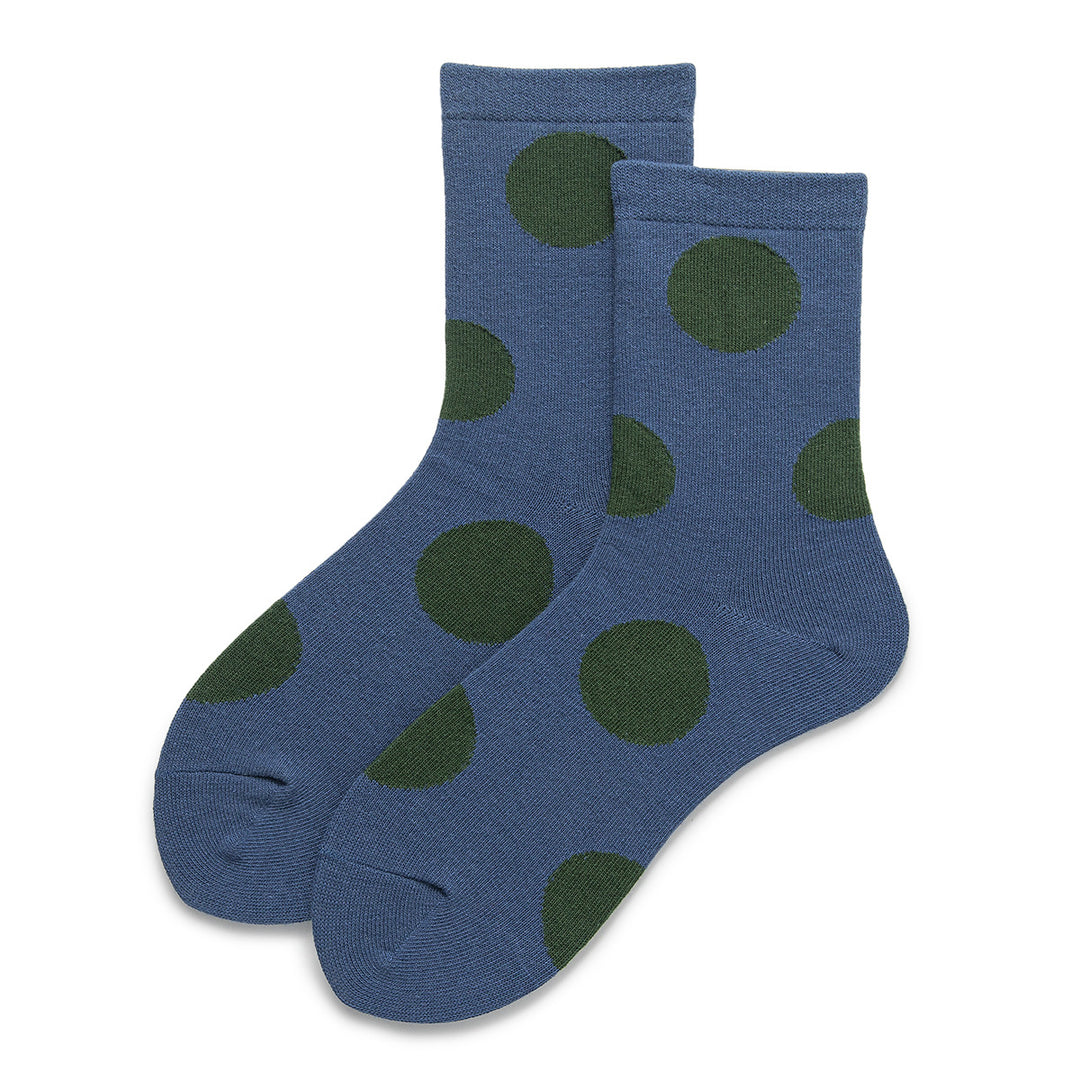 Vintage Large Polka Dot Over-the-Knee Socks Women N6H013