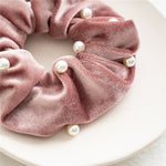 Load image into Gallery viewer, Velvet Pearl Big Scrunchie Women High Elasticity N6H193