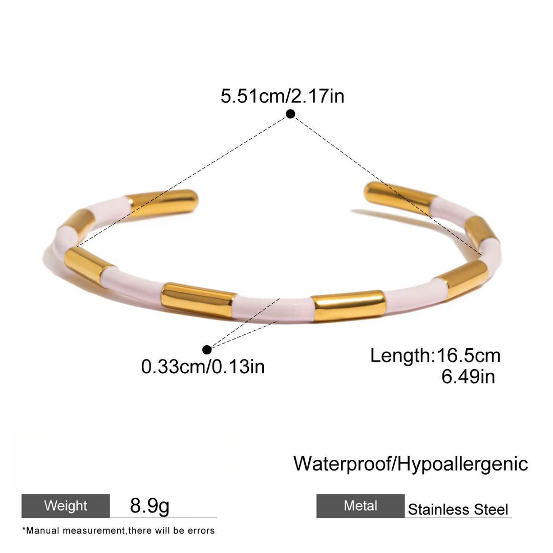 Steel Fadeproof Plated Bangle Mirror Finish S5P198