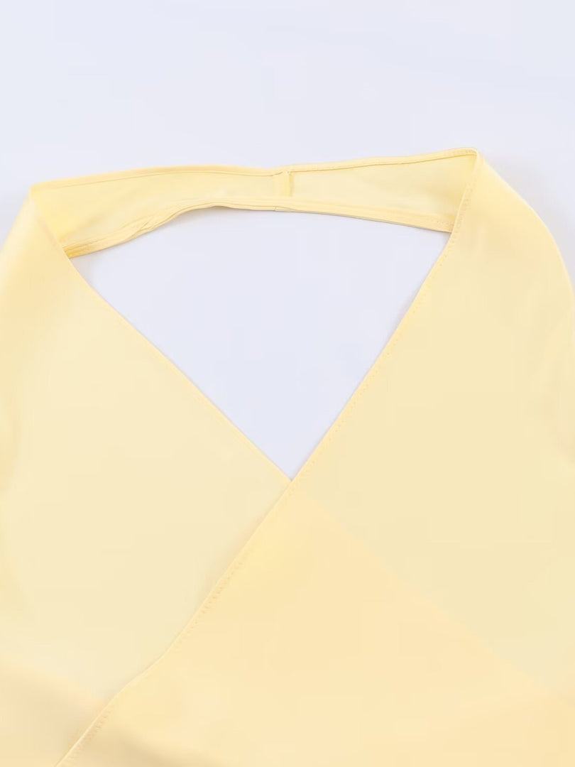 Halter Neck Satin Camisole Women N6C264