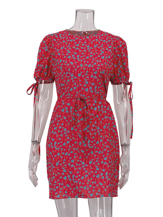 Floral Wrap Bodycon Dress Women Summer N6D092