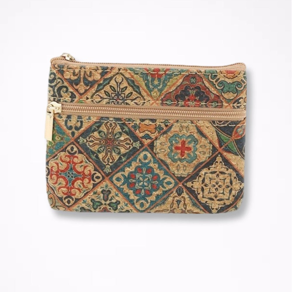 Cork Wood Grain Multi-Organizer Wallet N6E100