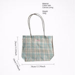 Load image into Gallery viewer, Polka Dot Plaid Lace Canvas Shoulder Bag Women N6F180