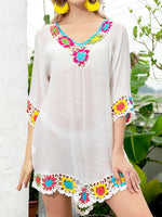 Load image into Gallery viewer, Crochet Lace Kimono Beach Cover Up Women N6D200