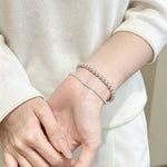 Load image into Gallery viewer, Manta Rose Double Layer Pearl &amp; Zircon Bracelet N6H178