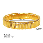 Load image into Gallery viewer, Titanium Steel Grooved Bangle Elastic Medical-Grade S5P253