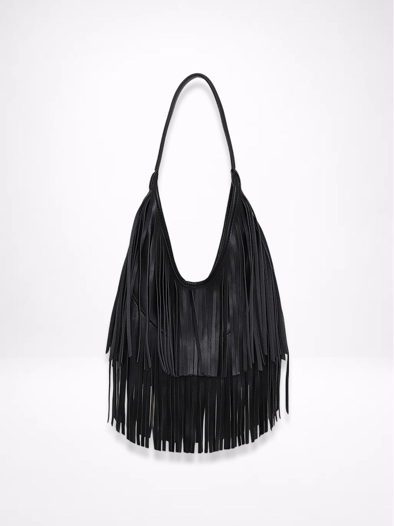 Shoulder Tote Bag with Fringe Women N6C226
