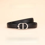 Load image into Gallery viewer, Business Letter Design Genuine Leather Belt Women N6H328