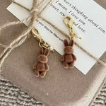 Load image into Gallery viewer, Plush Rabbit Zipper Pull Charm Keychain N6D041