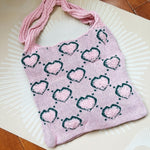 Load image into Gallery viewer, Women's Woven Stripe Knit Tote Shoulder Bag N6J168