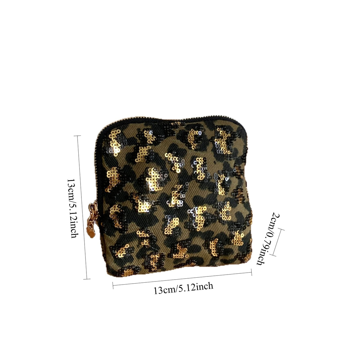 Leopard Print Dumpling Cosmetic and Jewelry Pouch Set N6J267