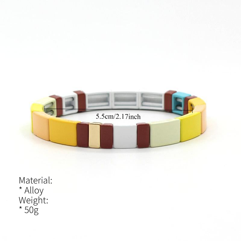 Rainbow Enamel Necklace Set Painterly Palette S5P041