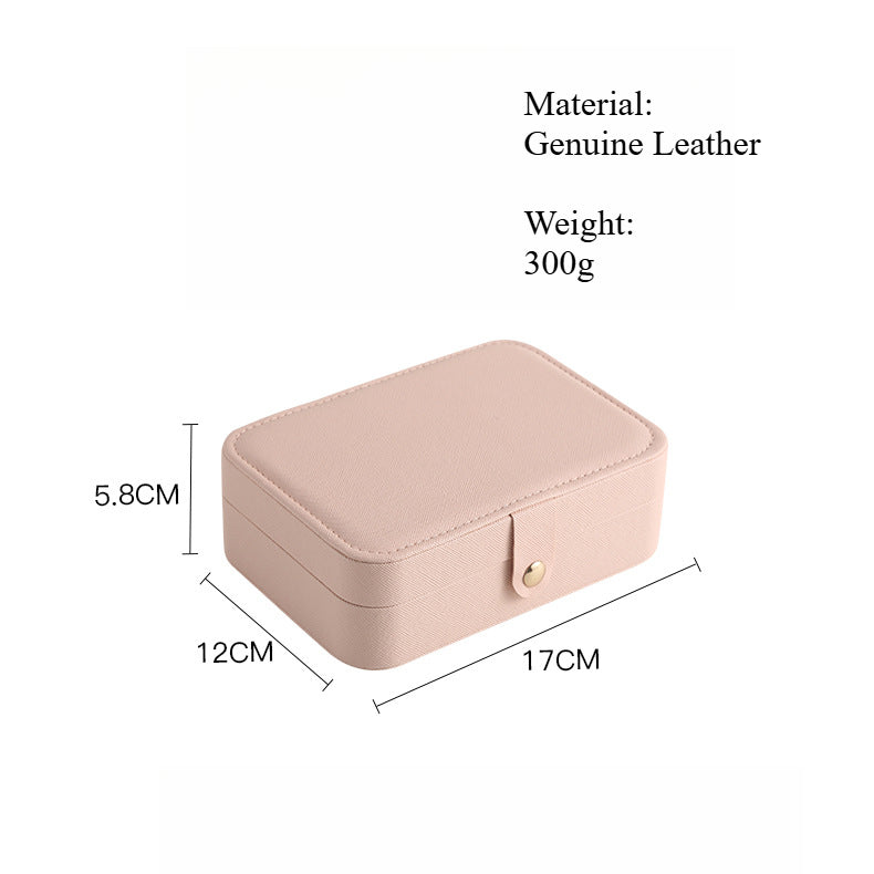 Leather Flip Top Jewelry Organizer Multi Compartment  S5P395