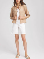 Load image into Gallery viewer, Beige Embroidered Eyelet Blouse Women N6D134