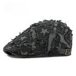 Load image into Gallery viewer, Distressed Denim Adjustable Beret  M5A269