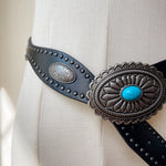Load image into Gallery viewer, Women's Faux Leather Western Studded Belt N6J134