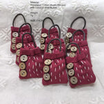 Load image into Gallery viewer, Rustic Woven Cotton Hand Stitch Mini Bag Charm Pin N6G018