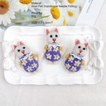 Load image into Gallery viewer, Handmade Wool Felt Animal Brooch Cute Cat Bear Pin N6G029
