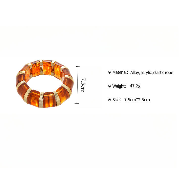 Acrylic Cuff Electroplated Retro Open Cuff Heft S5P072