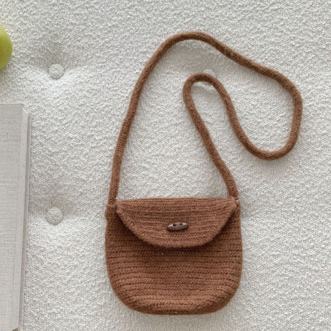 Solid Knit Pillow Bag Women Casual Atmosphere N6H318