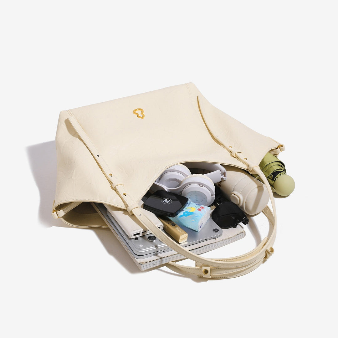 PU Tote Bag Large Capacity Work Shoulder Handbag N6F167