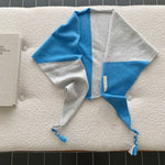 Load image into Gallery viewer, Colorblock Wool Blend Triangle Scarf Shawl Women N6H248
