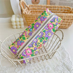 Load image into Gallery viewer, Vintage Floral Cotton Pencil Case YKK Zipper N6F152