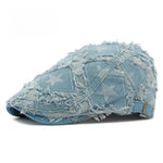 Load image into Gallery viewer, Distressed Denim Adjustable Beret  M5A269
