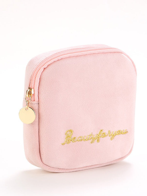 Velvet Cosmetic Pouch Large Capacity Makeup Bag N6A232