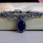 Load image into Gallery viewer, Lapis Braided Pendant Necklace Bohemian Stone S5P191