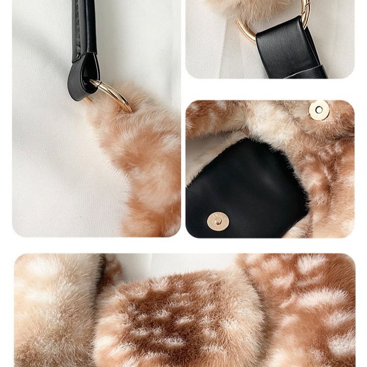 Women's Plush Large Tote Shoulder Bag N6J178