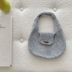 Load image into Gallery viewer, Soft Plush Knit Handbag Women Small Tote N6H314
