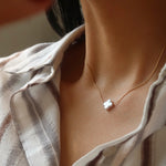Load image into Gallery viewer, Mini Freshwater Pearl Geometric Choker Titanium Steel N6H172