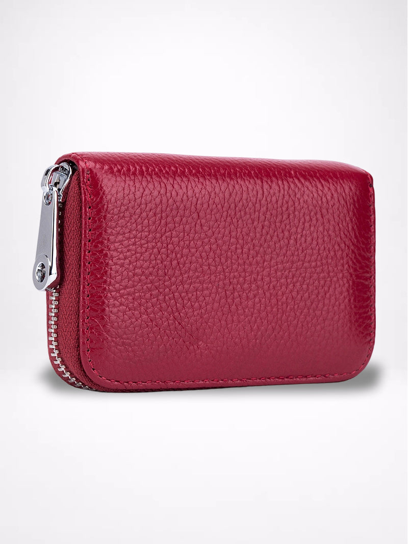 RFID Leather Accordion Card Case Women N6D035