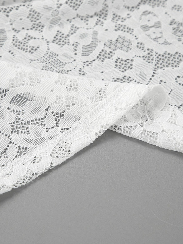 Sexy Lace Sheer High Waist A-Line Skirt N6D012