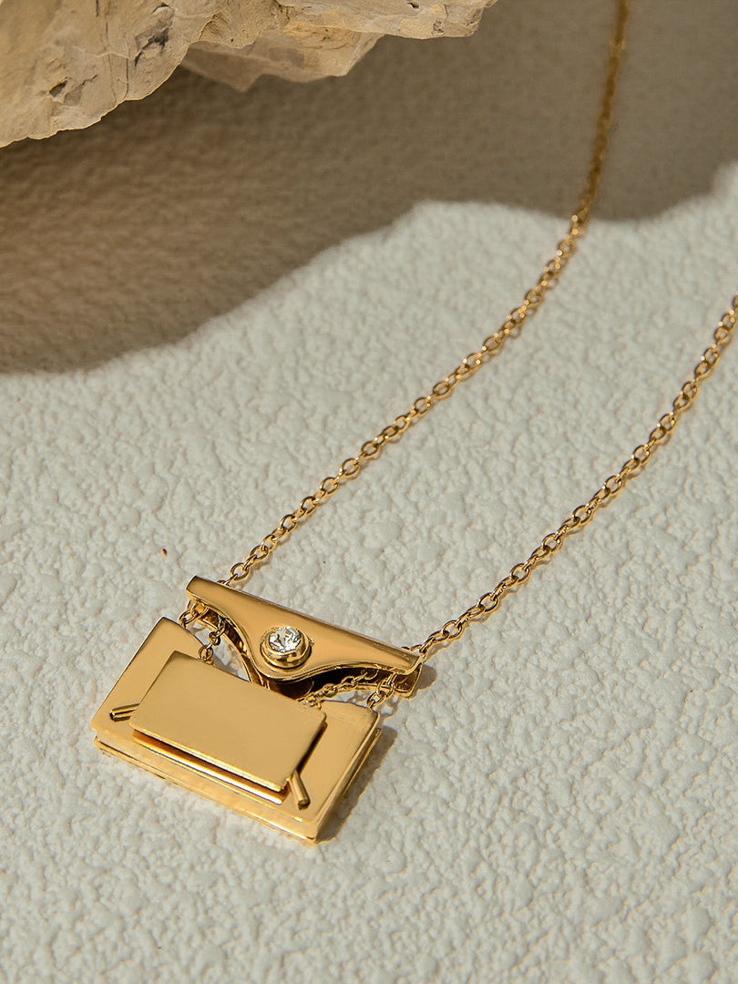 French Style Envelope Letter Necklace Women N6D503
