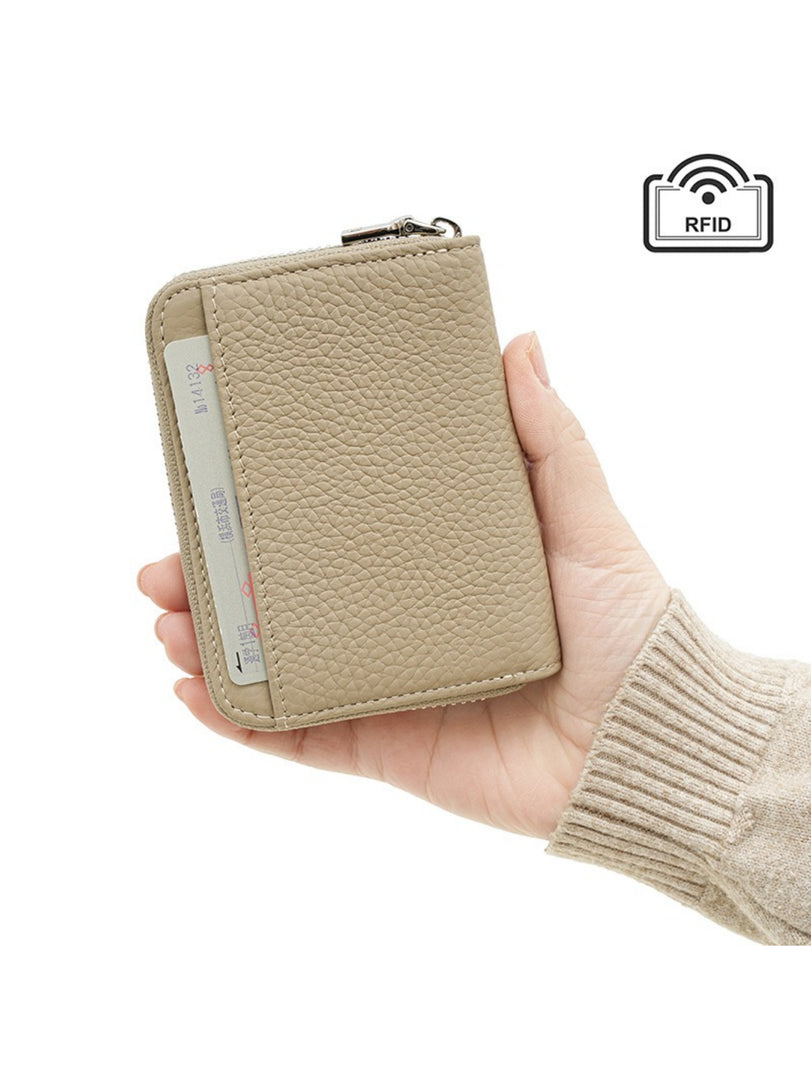 Genuine Leather RFID Blocking Coin Purse Women N6D013