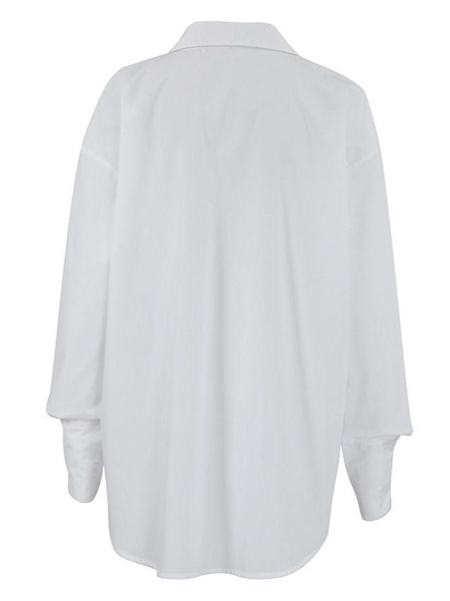 Oversize White Shirt Women N6C098