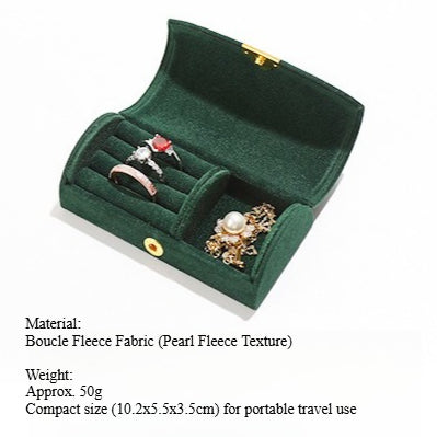 Portable Boucle Fleece Jewelry Box Multi Color S5P949