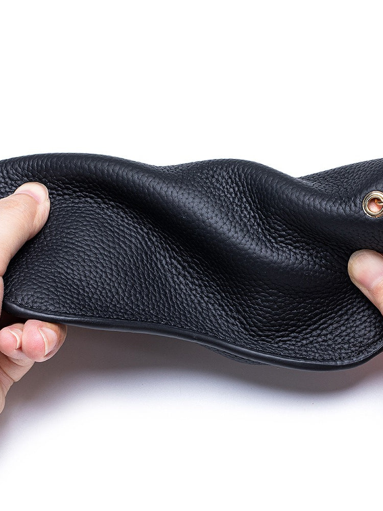 Genuine Leather Portable Sunglasses Case Women N6C314