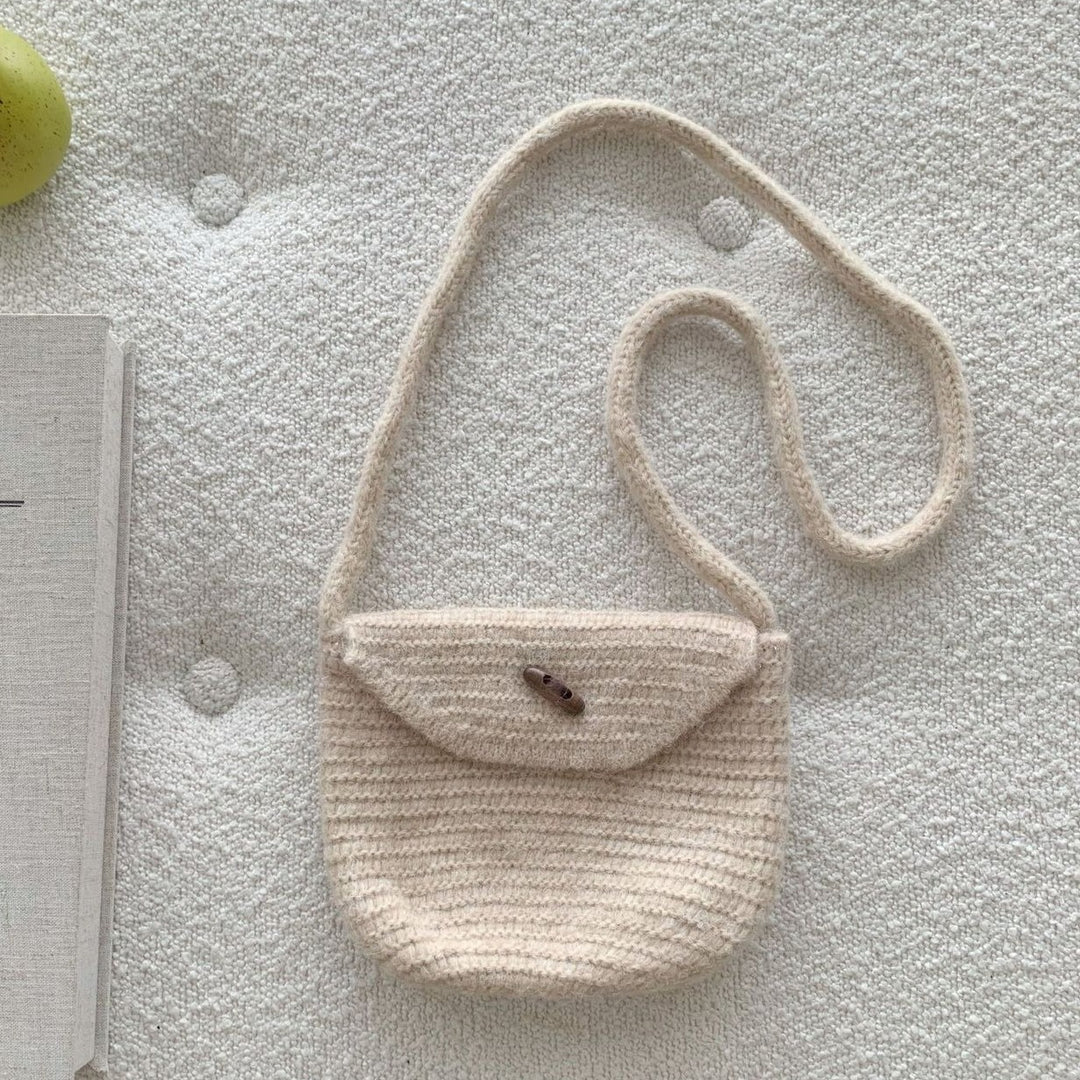 Solid Knit Pillow Bag Women Casual Atmosphere N6H318