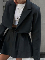 Load image into Gallery viewer, Cropped Blazer Mini Set Structured Mid Heavy N5Z396
