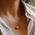 Load image into Gallery viewer, Baroque Freshwater Pearl Choker Titanium Steel N6H171