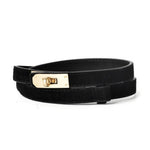 Load image into Gallery viewer, Matte Finish No-Hole Lock Buckle Genuine Leather Belt N6H324