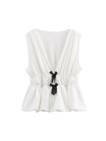 Load image into Gallery viewer, Sleeveless Knot Front Fitted Knit Tank Top Women N6F005