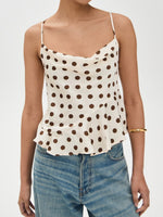 Load image into Gallery viewer, Polka Dot Ruffle Swimsuit Camisole Top N6F249